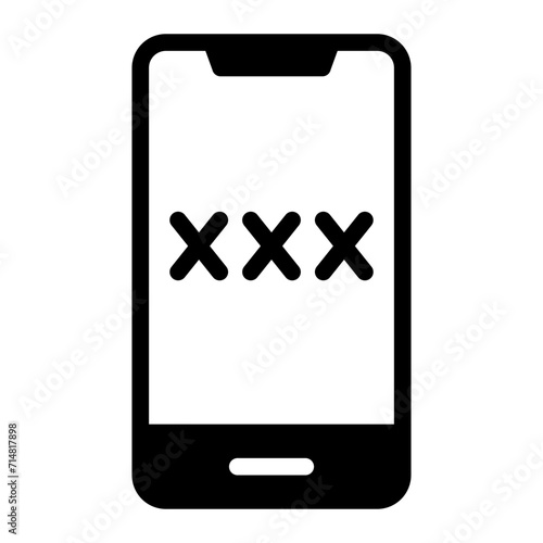 smartphone glyph icon