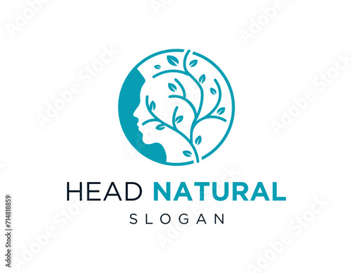 The logo design is about Head Nature and was created using the Corel Draw 2018 application with a white background.
