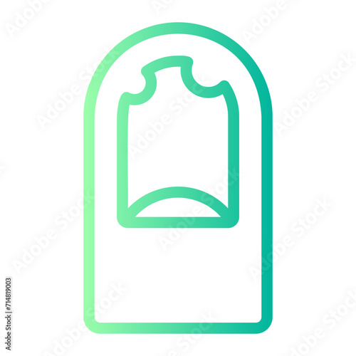 nail biting gradient icon