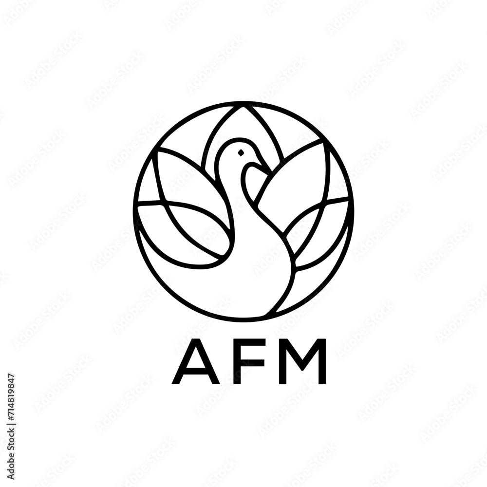 AFM Letter logo design template vector. AFM Business abstract ...