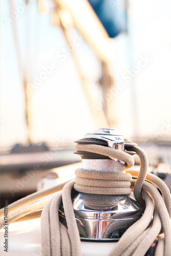 Sailboat detailed parts. Yachting concept © Dasha Petrenko