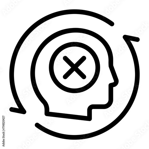 bad habits line icon
