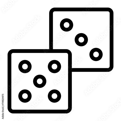 dices line icon