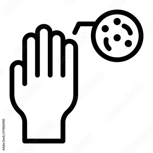 dirty hands line icon