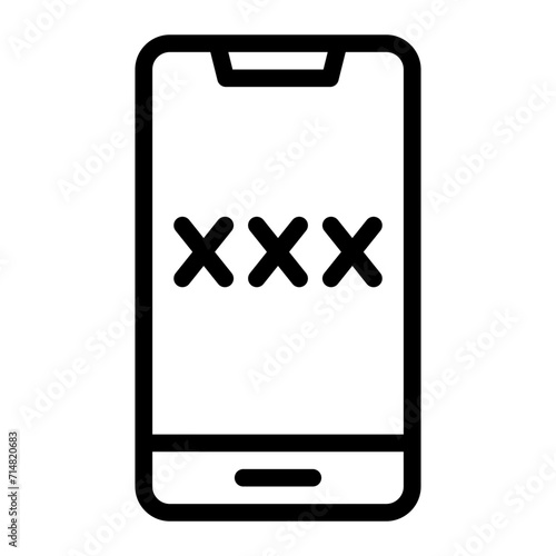 smartphone line icon