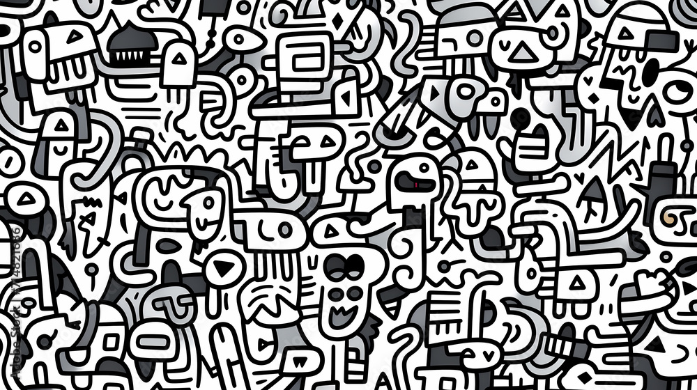 Cute graffiti art abstract background poster web page PPT, art background