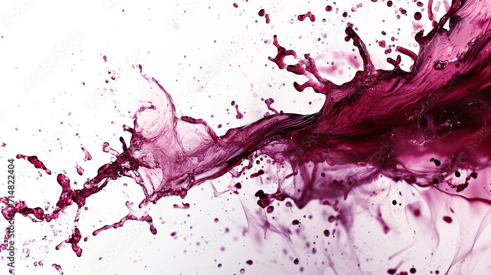 Celebratory Spill: Abstract Wine Splashes in Action
