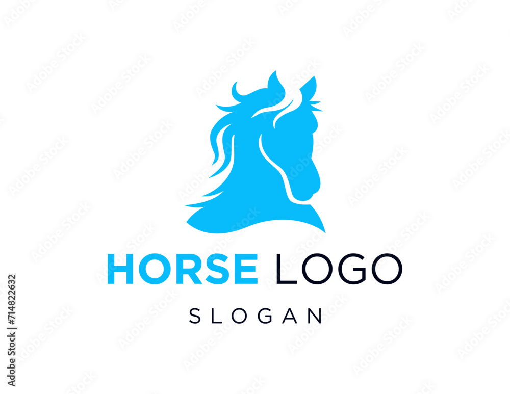 Fototapeta premium The logo design is about Horse and was created using the Corel Draw 2018 application with a white background.