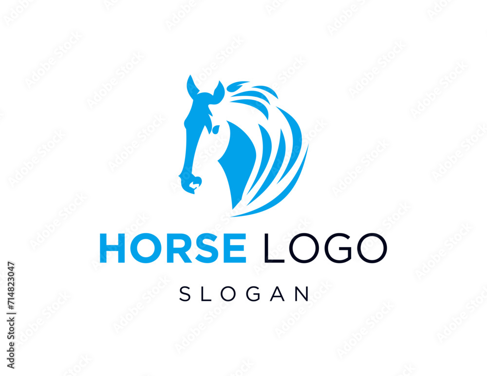 Fototapeta premium The logo design is about Horse and was created using the Corel Draw 2018 application with a white background.