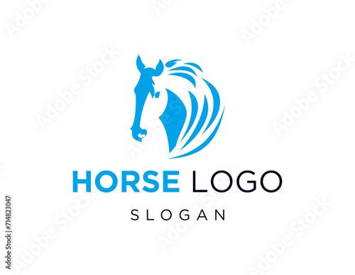 The logo design is about Horse and was created using the Corel Draw 2018 application with a white background.