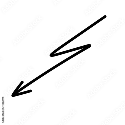 Hand drawn arrow vector