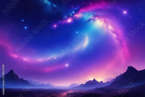 Wallpaper Mural Astonishing vibrant galaxy backdrop Torontodigital.ca