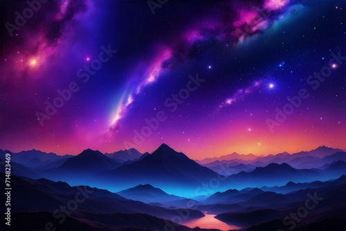 Stunning multicolored space background