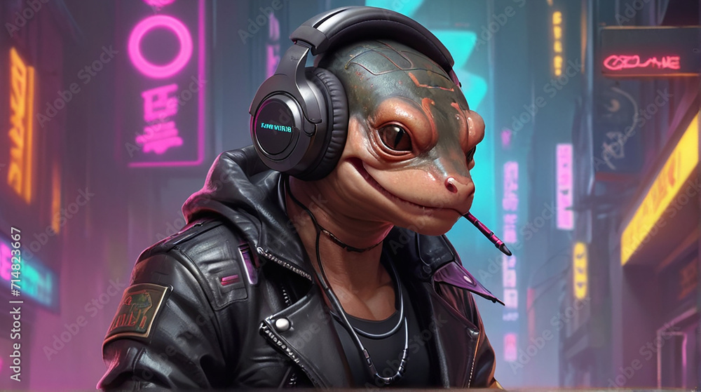 Salamander Synthwave Serenity Down Under by Alex Petruk AI GENERATED Salamander Synthwave Serenity Down Under by Alex Petruk AI GENERATED