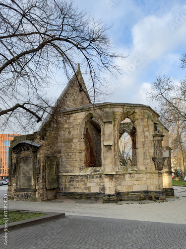 Ruins of an ancient church destroyed in war