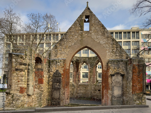 Nikolaikapelle Destroyed Chapel Ancient Stone Ruins in Urban Setting