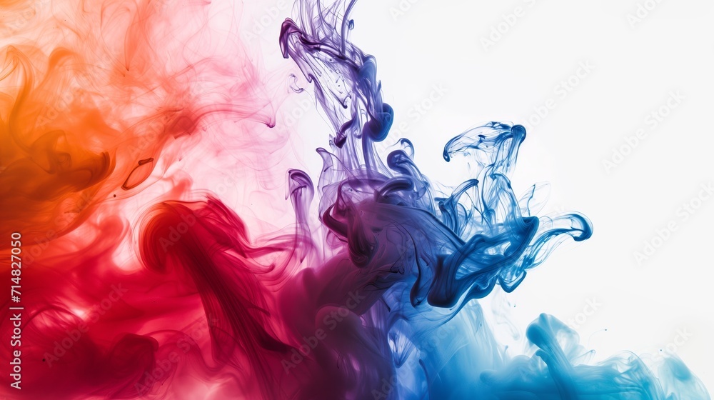 Vibrant Fluidity: Abstract Ink Cloud Dynamics