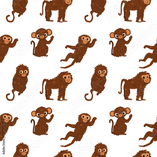 pattern with monkeys 