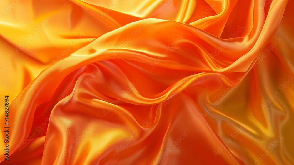 Obraz premium Yellow-Orange and Burnt Orange silk background 