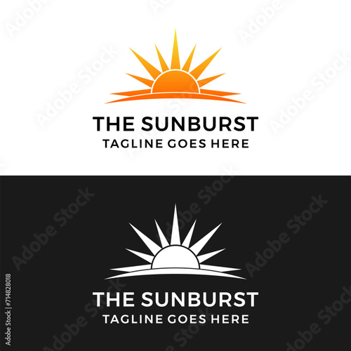 Abstract sun logo icon vector template 