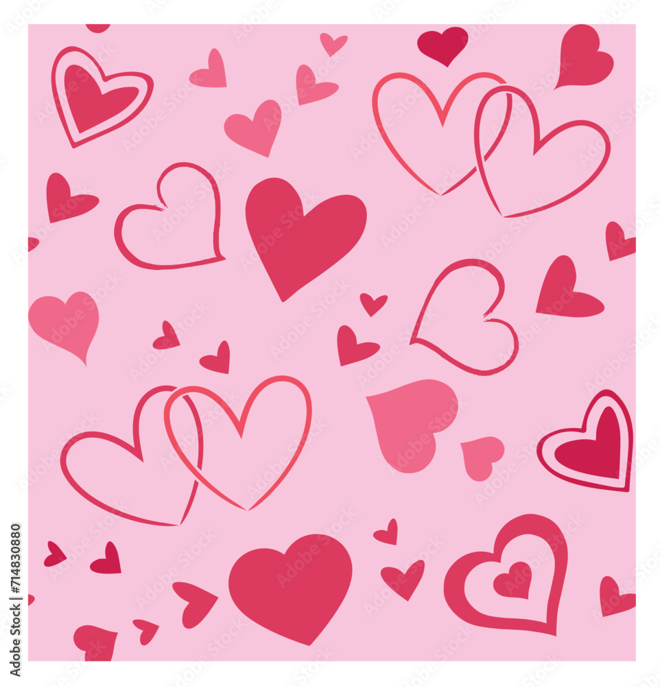 Modern heart pattern for Valentine's Day. For fashion print, wallpaper, packaging and other design.
Modern heart pattern for Valentine's Day. For fashion print, wallpaper, packaging and other design.