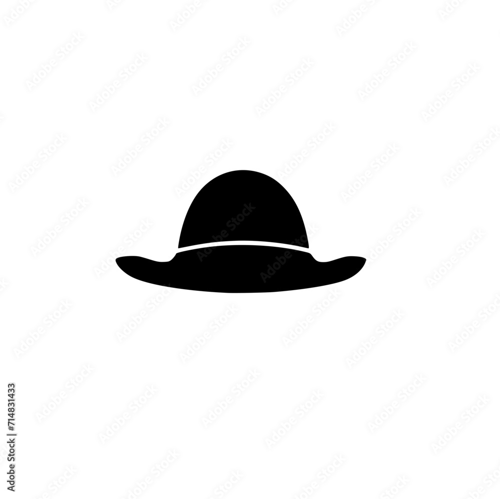 Bicorne Hat Icon SVG Black And White Illustration Art Generative AI. Bicorne Hat Icon SVG Black And White Illustration Art Generative AI.