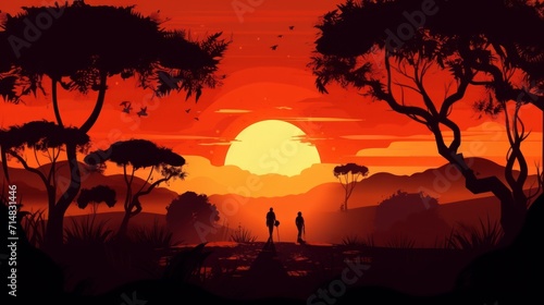 sunset in the desert, KI generated © KainzDesigns