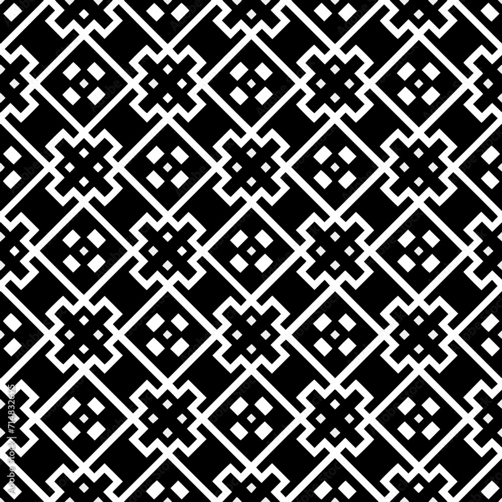 A white background with black design.Seamless texture for fashion, textile design,  on wall paper, wrapping paper, fabrics and home decor. Simple repeat pattern. Geometric patterns.