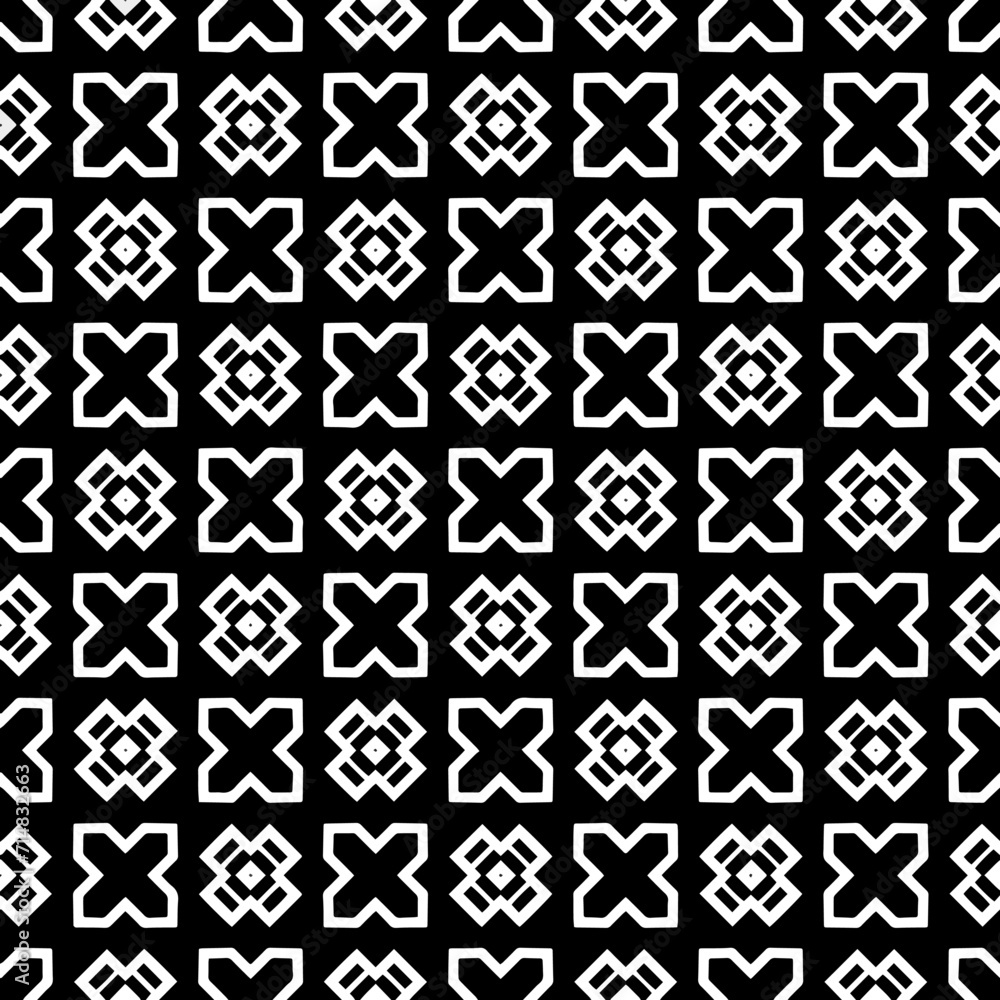 A white background with black design.Seamless texture for fashion, textile design, on wall paper, wrapping paper, fabrics and home decor. Simple repeat pattern. Geometric patterns. A white background with black design.Seamless texture for fashion, textile design, on wall paper, wrapping paper, fabrics and home decor. Simple repeat pattern. Geometric patterns.