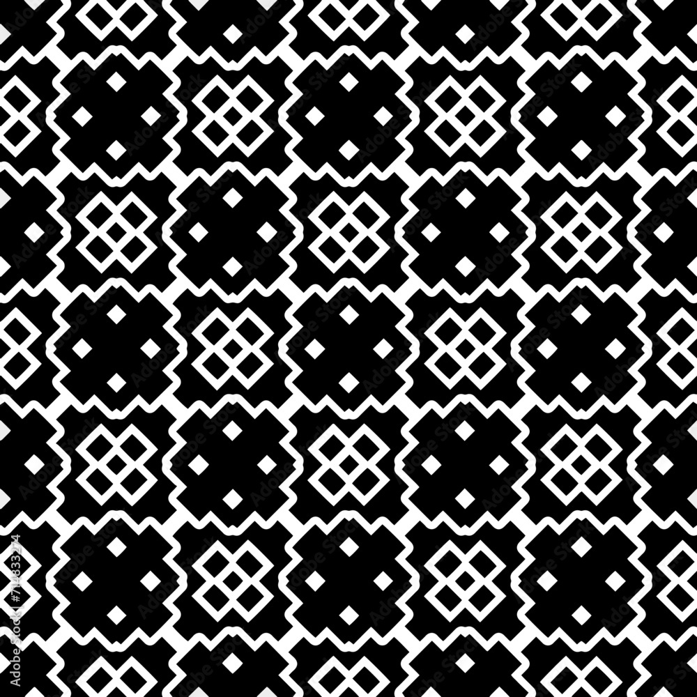 A white background with black design.Seamless texture for fashion, textile design, on wall paper, wrapping paper, fabrics and home decor. Simple repeat pattern. Geometric patterns. A white background with black design.Seamless texture for fashion, textile design, on wall paper, wrapping paper, fabrics and home decor. Simple repeat pattern. Geometric patterns.