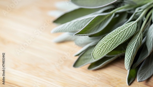 Sage leaf medicine herbal ingredient. Health aromatherapy herb.