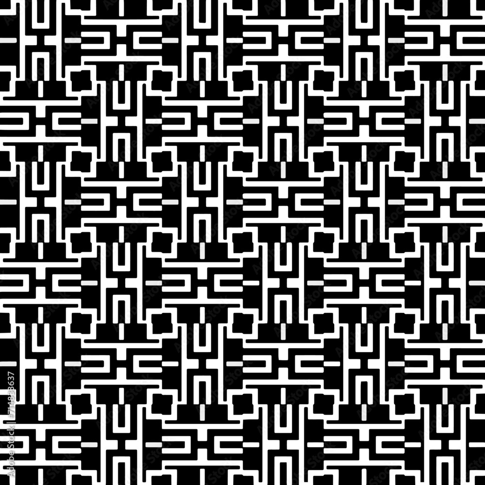 A white background with black design.Seamless texture for fashion, textile design, on wall paper, wrapping paper, fabrics and home decor. Simple repeat pattern. Geometric patterns. A white background with black design.Seamless texture for fashion, textile design, on wall paper, wrapping paper, fabrics and home decor. Simple repeat pattern. Geometric patterns.