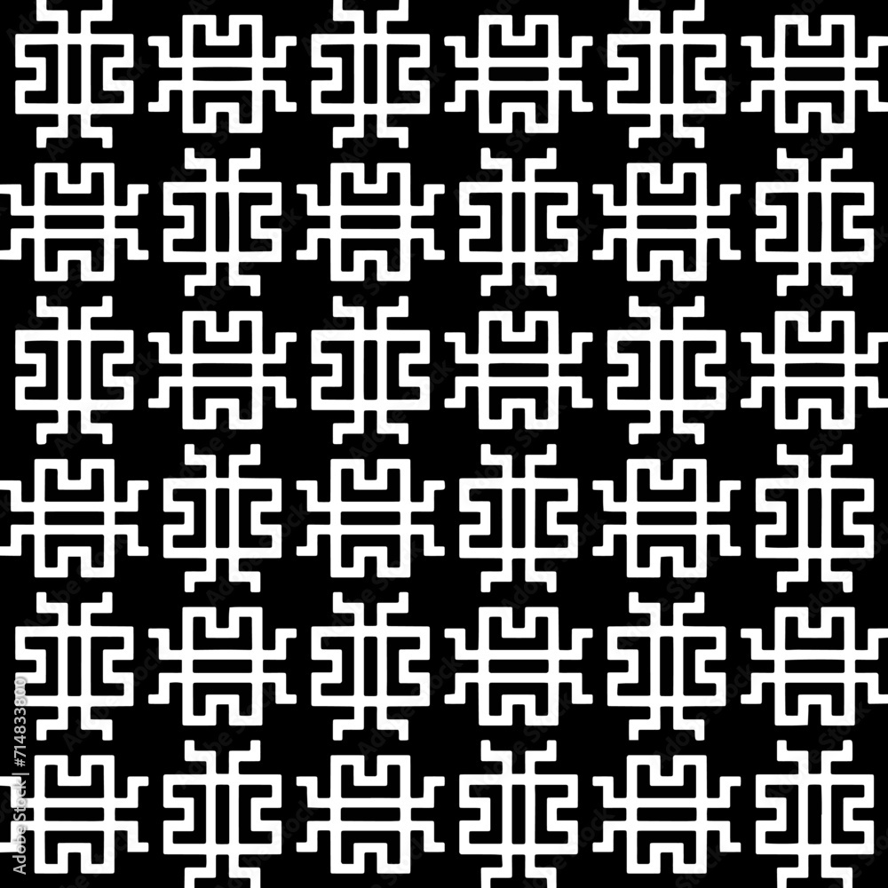 A white background with black design.Seamless texture for fashion, textile design, on wall paper, wrapping paper, fabrics and home decor. Simple repeat pattern. Geometric patterns. A white background with black design.Seamless texture for fashion, textile design, on wall paper, wrapping paper, fabrics and home decor. Simple repeat pattern. Geometric patterns.