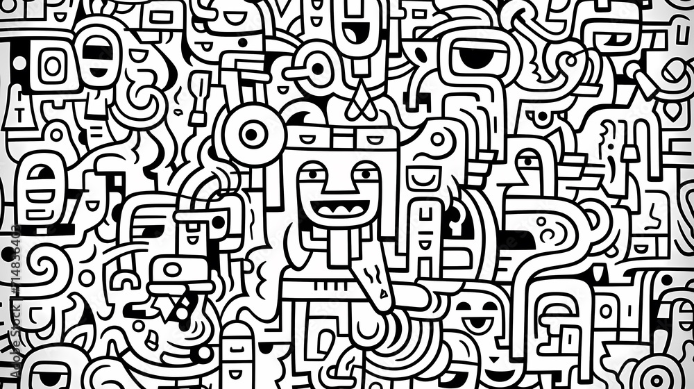Abstract seamless doodle background, artistic backdrop Abstract seamless doodle background, artistic backdrop