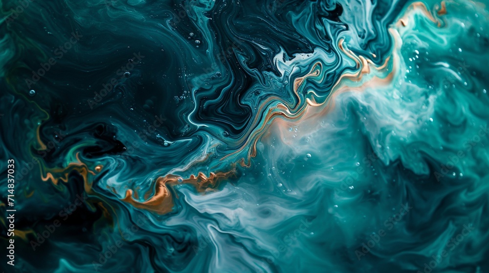 Fluid Dynamics Symphony with a teal wavy abstract background. Fluid Dynamics Symphony with a teal wavy abstract background.