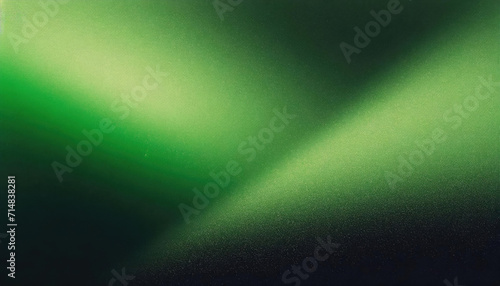 Beautiful green color gradient background with noise. Abstract Green holographic blurred grainy gradient banner background texture Colorful digital grain soft noise effect. photo