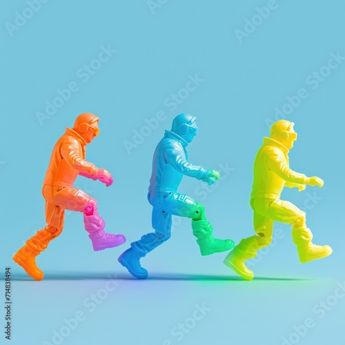 colorful group of people toy figure