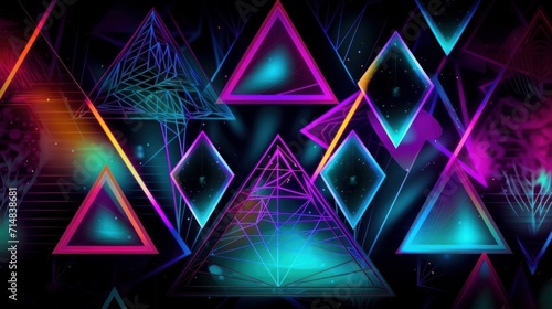 Neon triangle, KI generated