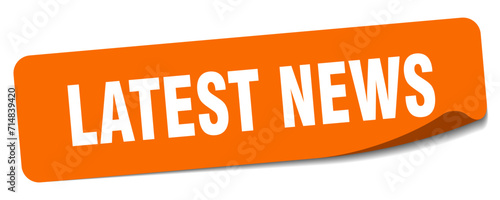 latest news sticker. latest news label