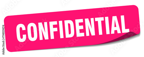 confidential sticker. confidential label