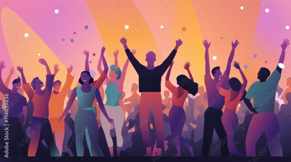 Party crowd, KI generated Party crowd, KI generated