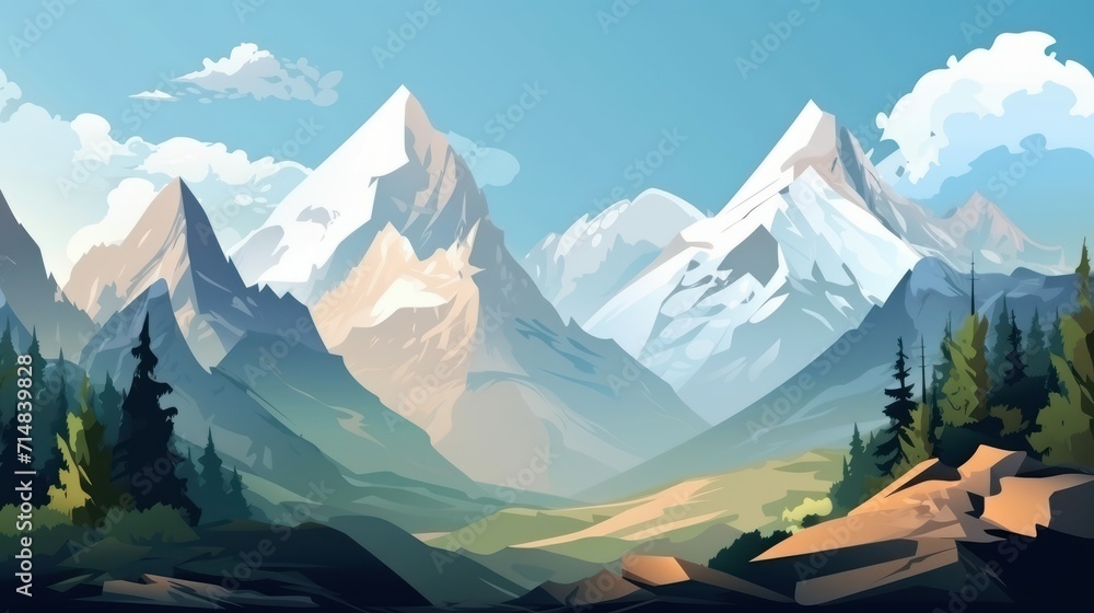 Obraz premium Mountain, KI generated