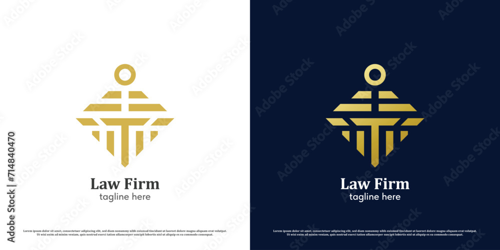 Bold judgment logo design illustration. Form of scales of justice judicial government court judge prosecutor lawyer. Simple geometric balance capital business letter T icon symbol ancient greek. - obrazy, fototapety, plakaty 