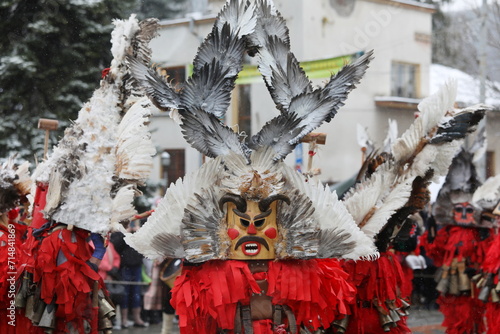 Obraz na plátně Festival of the Masquerade Games Surova in Breznik, Bulgaria
