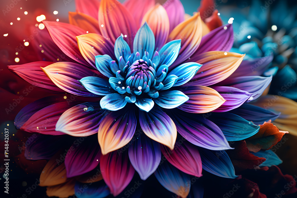 blue and yellow flower blue and yellow flower