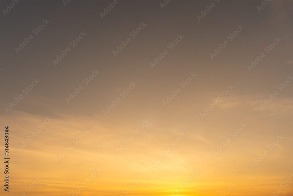 Beautiful and strange orange sky in the morning or evening used for natural background texture in decorative art work