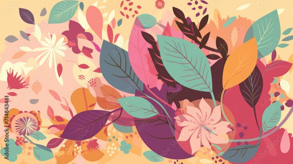 colored leafs, Generated KI colored leafs, Generated KI