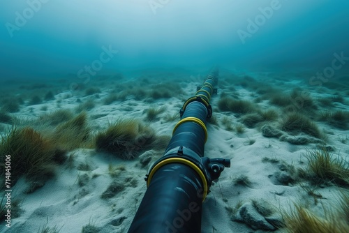 Underwater data cable expansion. Digital infrastructure growing.