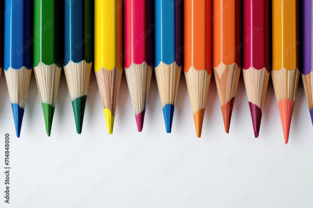 Color pencils on white background Color pencils on white background