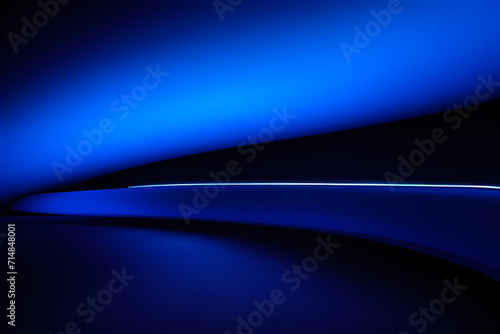 Light Dark Blue Wave Background, Abstract geometric background with liquid shapes. Vector illustration.